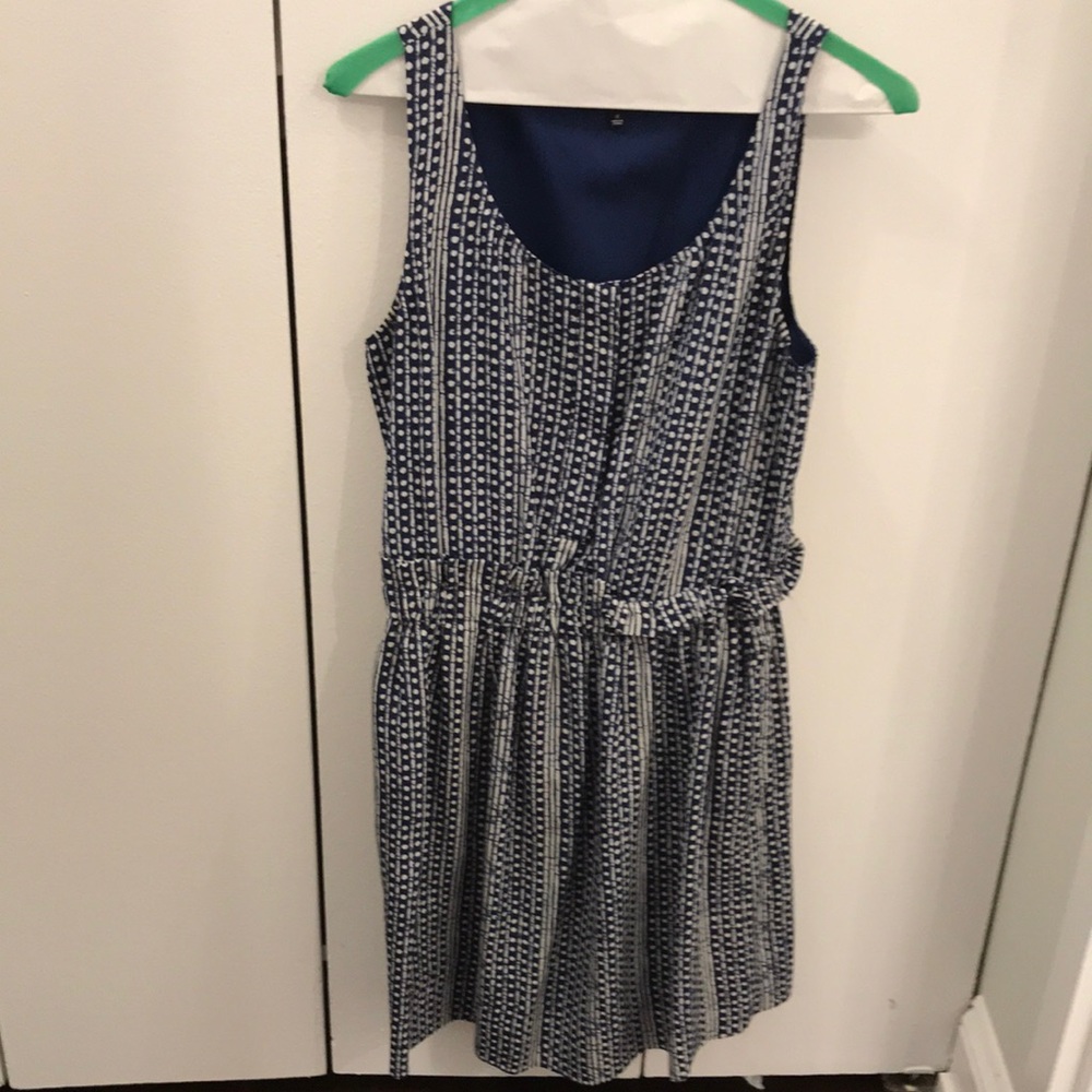 Blue Polka Sleeveless Dress